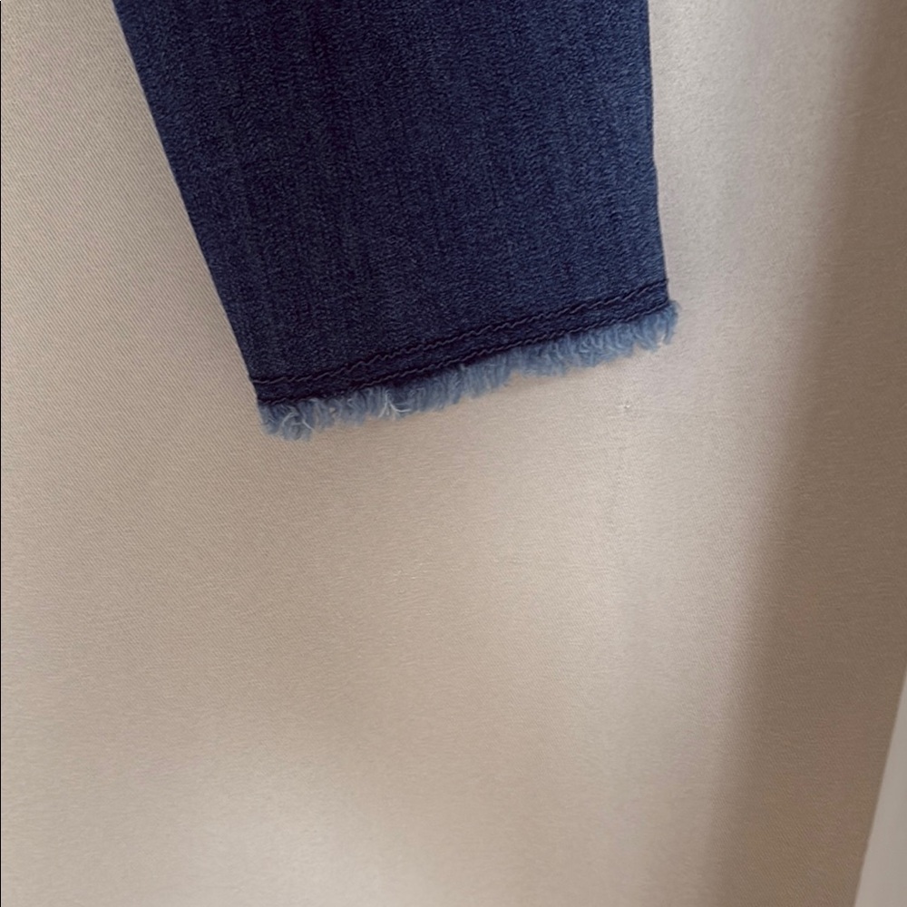 CHARLIE B Blue Straight Leg Jeans with Patch Details - Picture 3 of 4